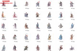 三國演義人物工筆畫白描底稿圖片素材三國演義白描人物素材彩圖可打印百度網(wǎng)盤下載學(xué)習(xí)